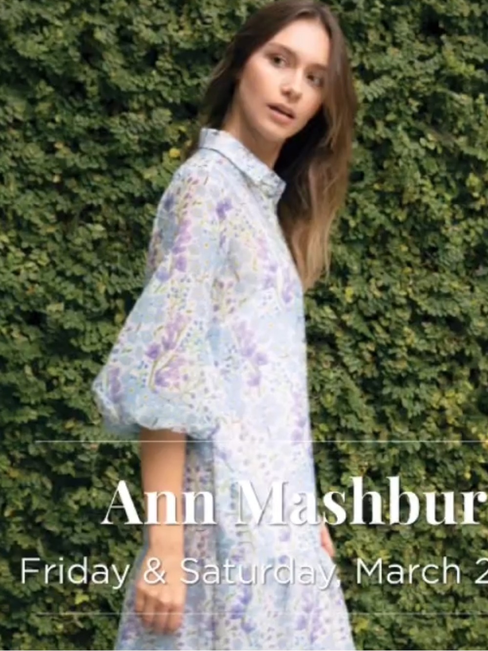 ANN MASHBURN Blue & Purple Floral Button-Front Shirt Dress XS